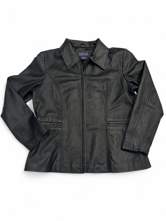 Shaver Lake Jackets & Blazers - Shaver Lake Women’s Black Genuine Leather Zip-Up Women's Jacket SZ. L